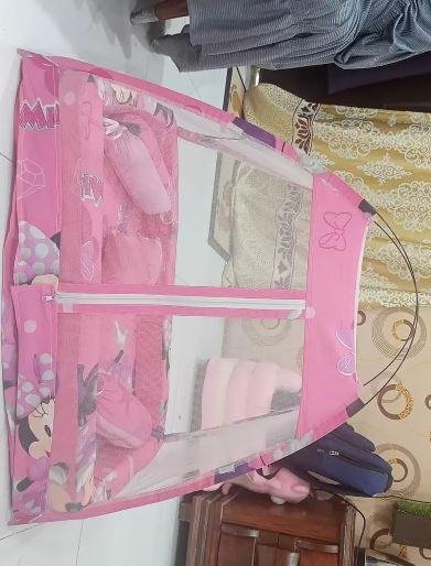 Complete Baby Bedding Set with Mosquito Net | Minnie Mouse Baby Bedding