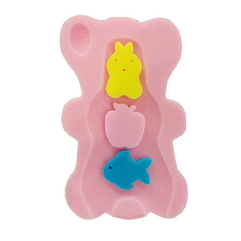 Baby Bath Sponge Mat Anti-Slip Soft Cushion – Yellow Blue