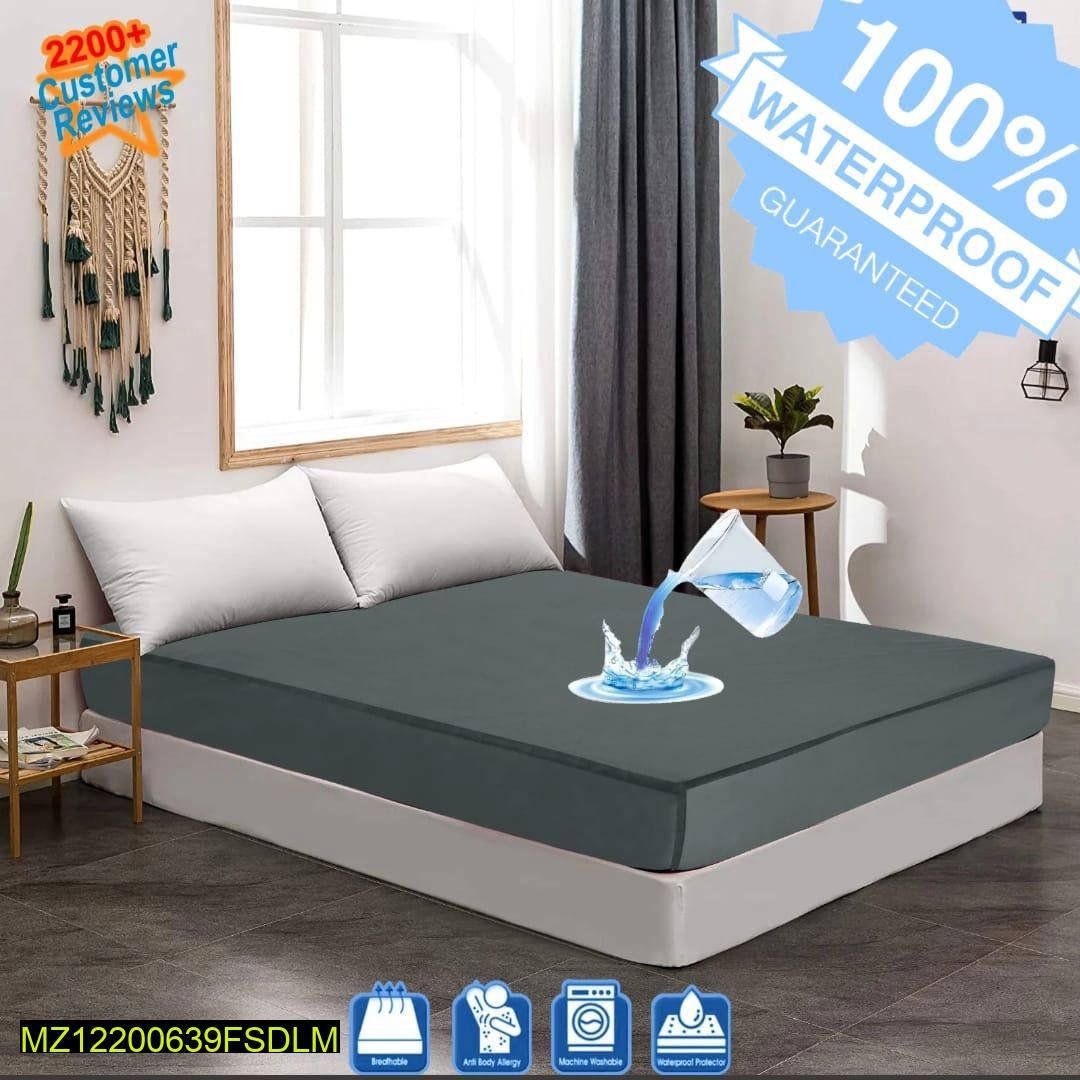 Waterproof Cotton Mattress Cover Double Bed 72x78 With Elastic Fitted Sheet in Lahore