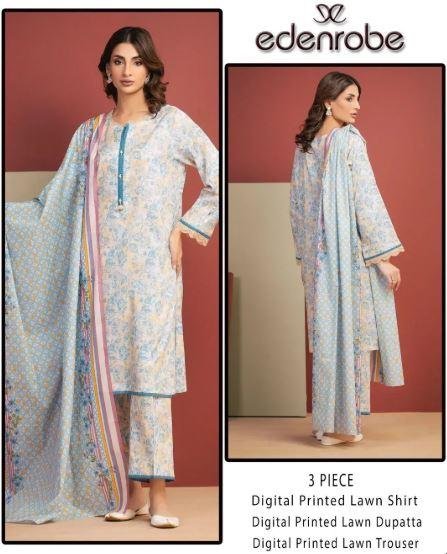 Yellow Digital Print Lawn 3 Piece Suit with Dupatta for Women – Karachi – Rs. 3,900