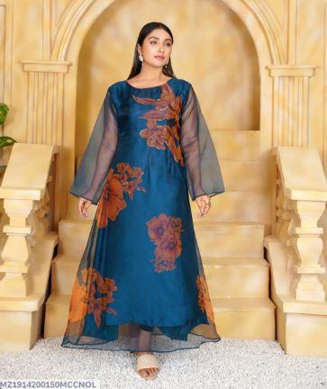 Grey Swiss Lawn 3 Piece Printed Suit with Dobby Lawn Dupatta – Rs. 3,500