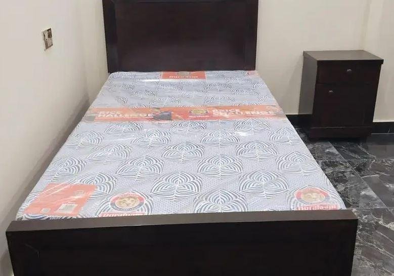 Wooden Single Bed for Sale in Lahore | Solid Kikar Wood Bed Frame at Best Price