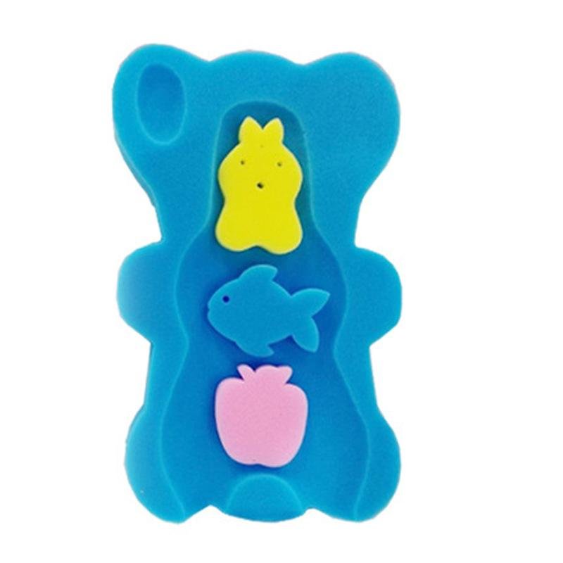 Baby Bath Sponge Mat Anti-Slip Soft Cushion – Yellow Blue