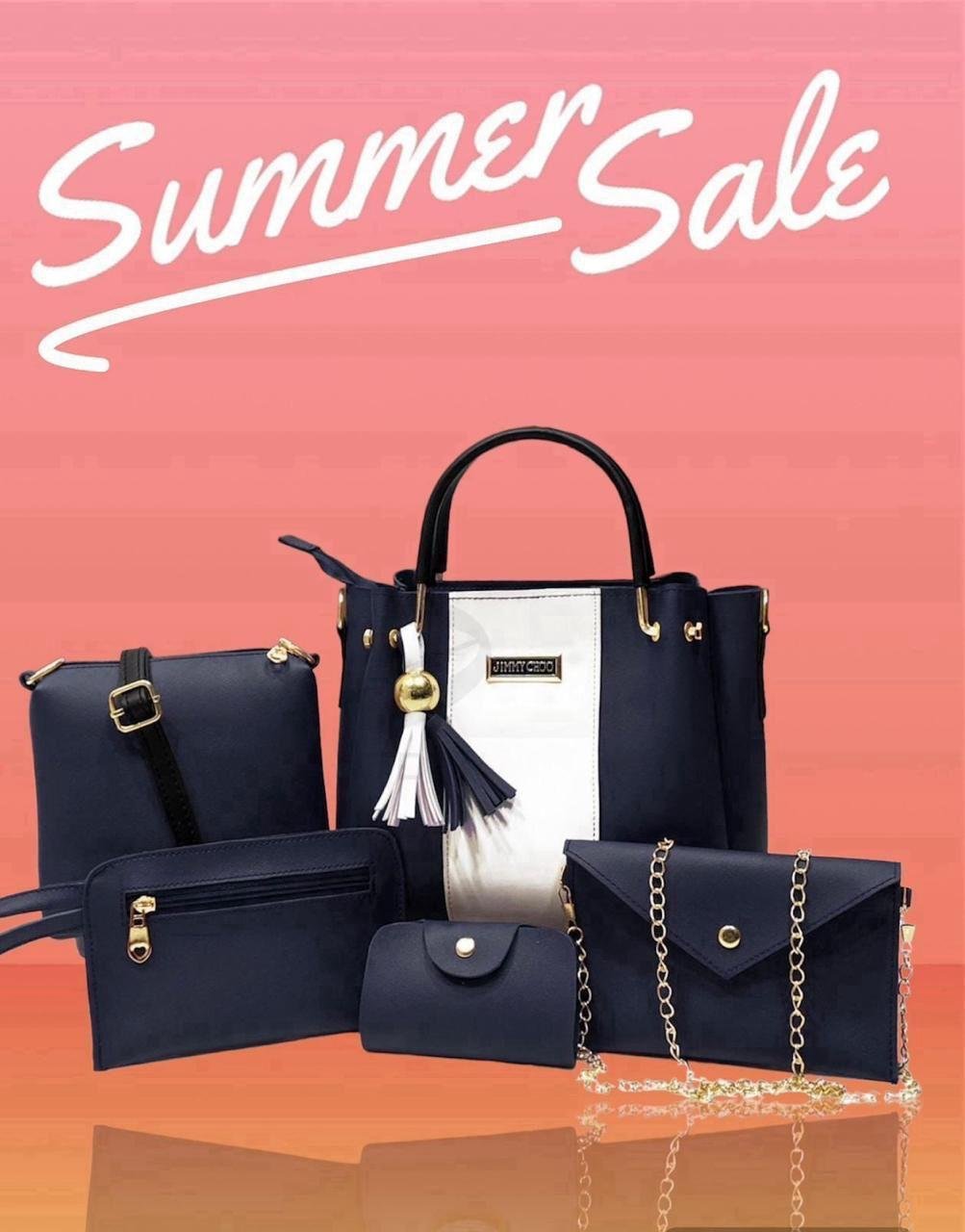 Elegant Women 5 piece Leather Handbag Set