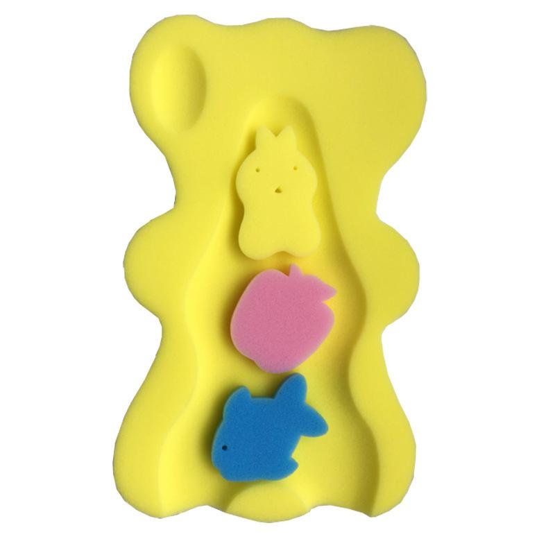 Baby Bath Sponge Mat Anti-Slip Soft Cushion – Yellow Blue