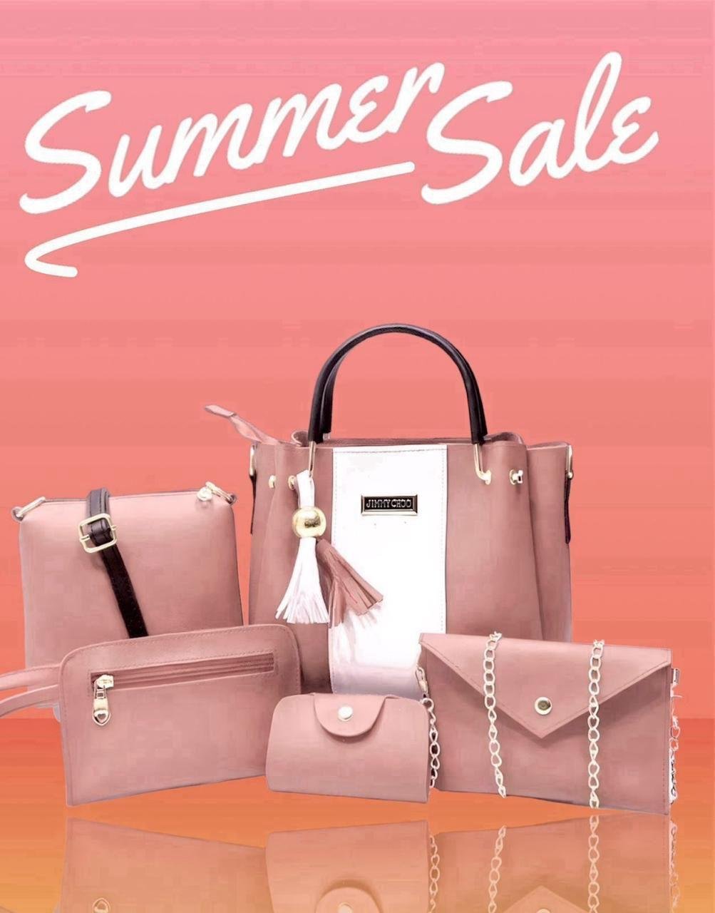 Elegant Women 5 piece Leather Handbag Set