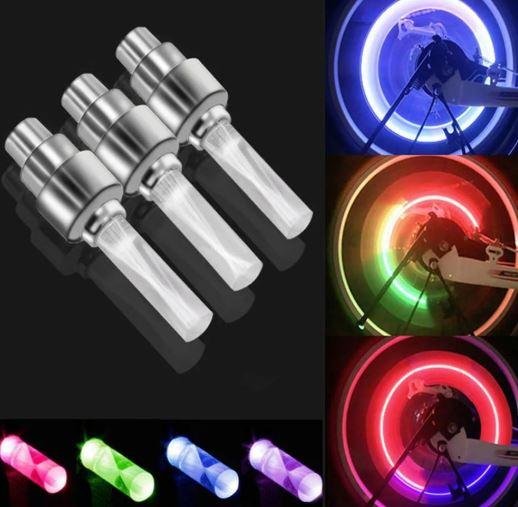 8 Pcs Multicolor LED Wheel Lights for Cars, Bikes & Bicycles in Lahore