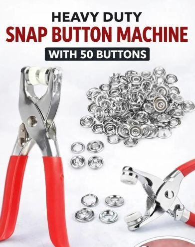 Snap Button Machine with 50 Buttons – Heavy Duty Metal Tich Machine in Lahore
