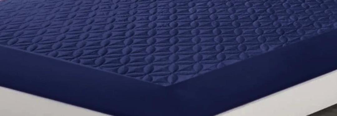 Blue Quilted Waterproof Mattress Cover Double Bed 72x78 For Sale in Lahore