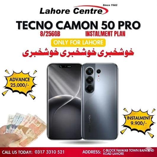 Tecno Camon 50 Pro 8GB 256GB on Installments in Lahore – Easy Monthly Plan