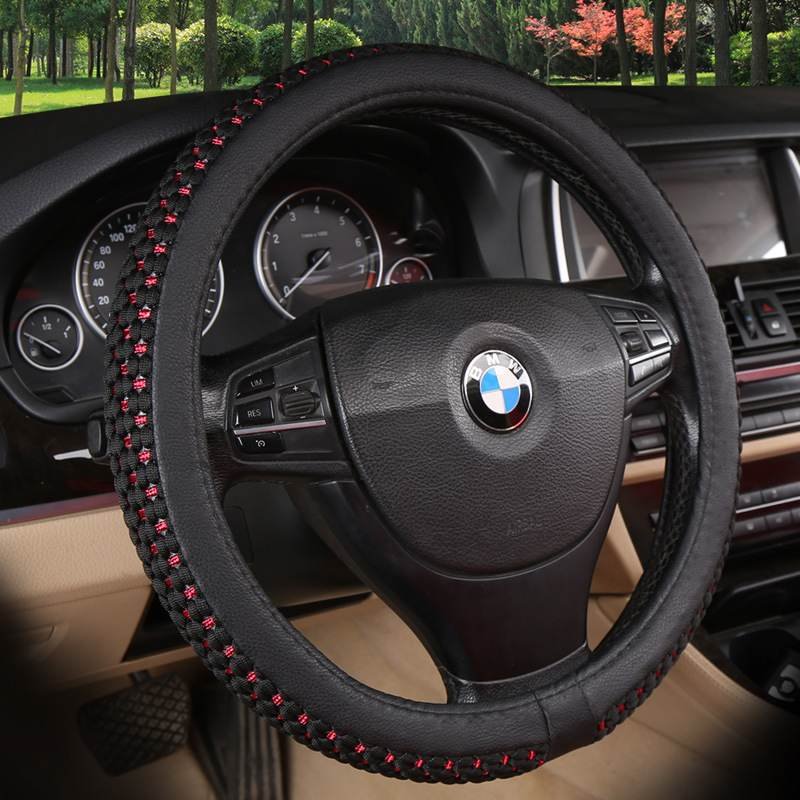 Purple Woven Steering Wheel Cover for Cars