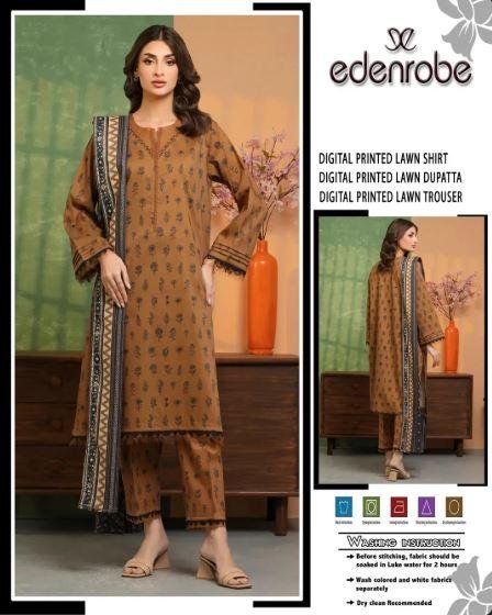 Yellow Digital Print Lawn 3 Piece Suit with Dupatta for Women – Rs. 3,570