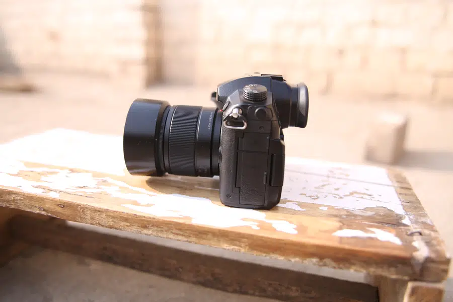 Lumix gh5 . With lens 25mm 1.7