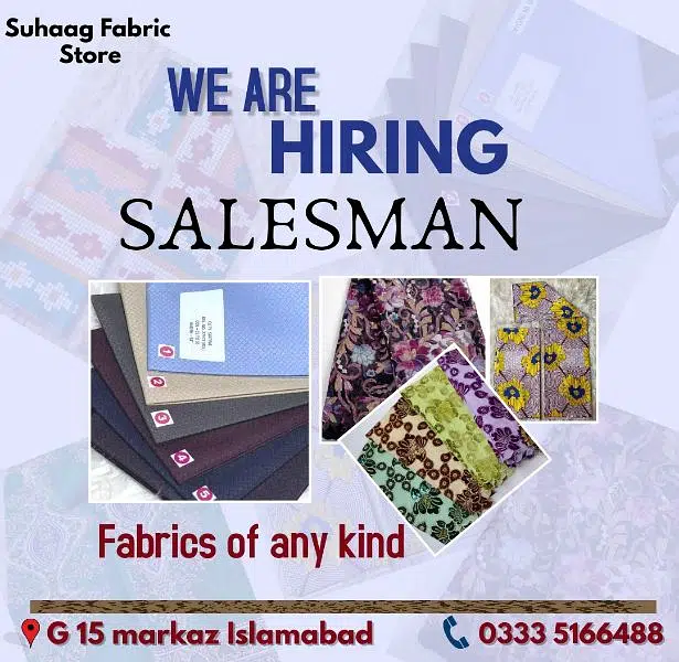SalesMan Required/Helper Required/Staff Required