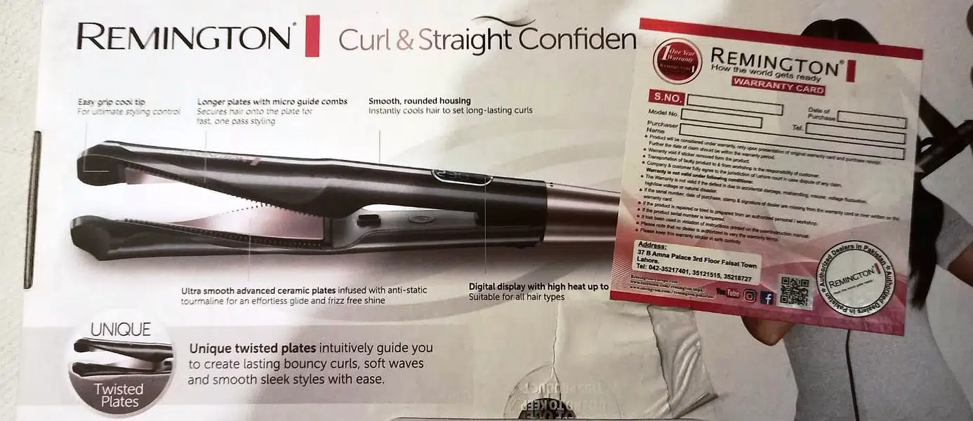REMINGTON HAIR STRAIGHTENER & CURL Original Product Model R-S6606