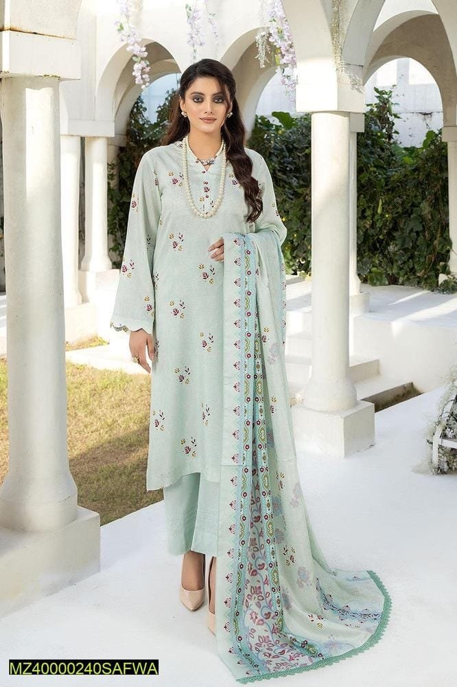 Chic 3-Piece Women's Unstitched Viscose Printed Suit TSC-10 – Elevate Your Style Today!