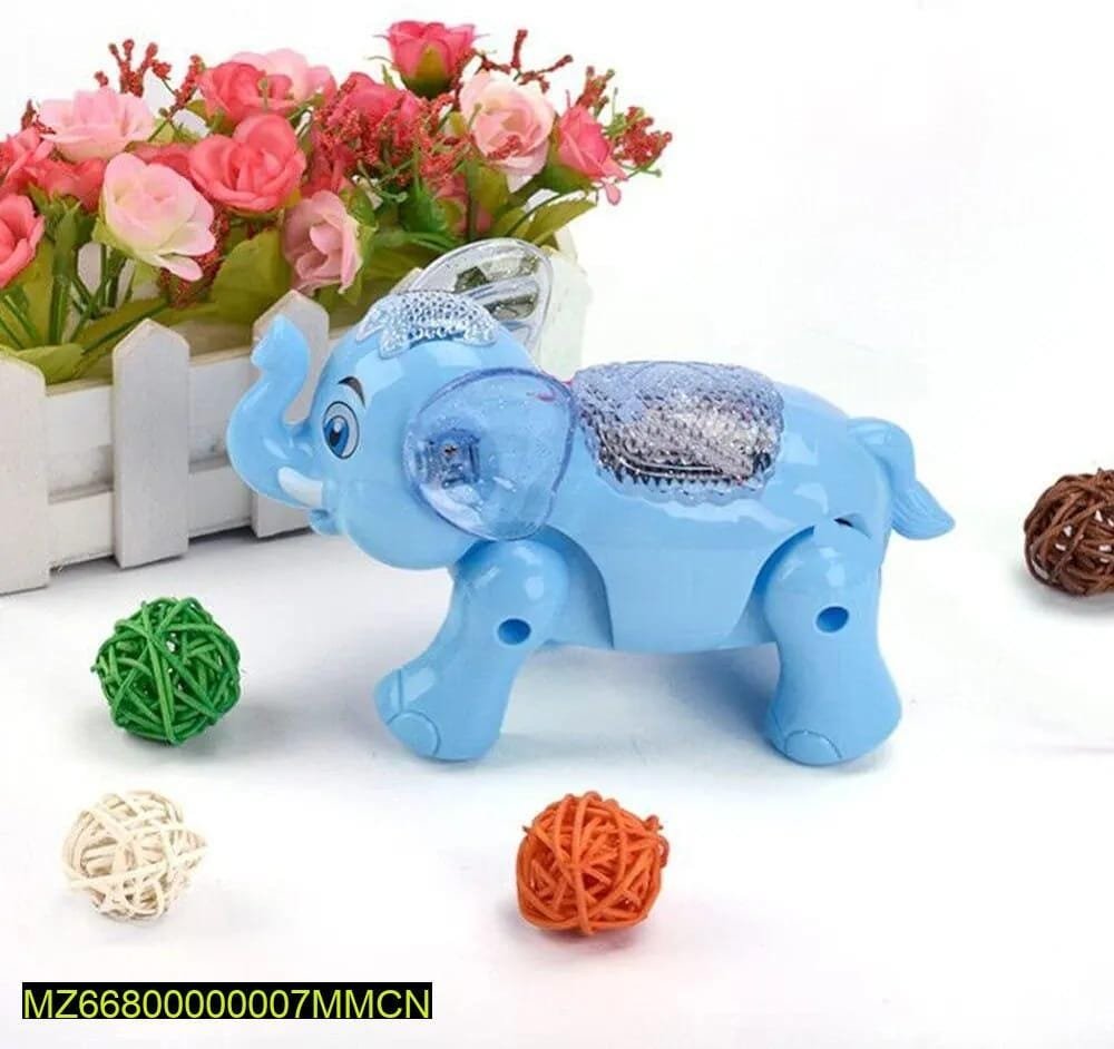 1 Pc Elephant Electric Toy for Kids – Walking, Music & Lighting