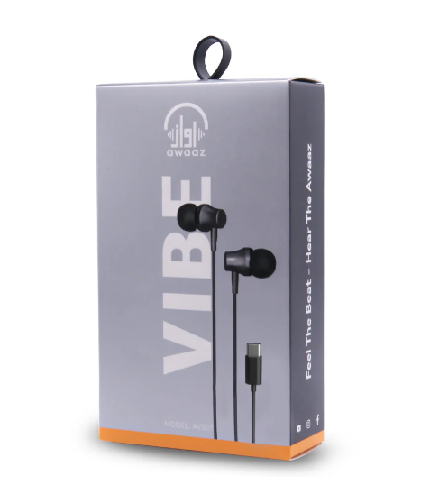 TYPEC earphone in black color